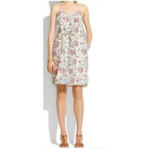 Madewell Daybreak Turkish Garden Silk Dress Size 4 Floral Midi Cami Dress